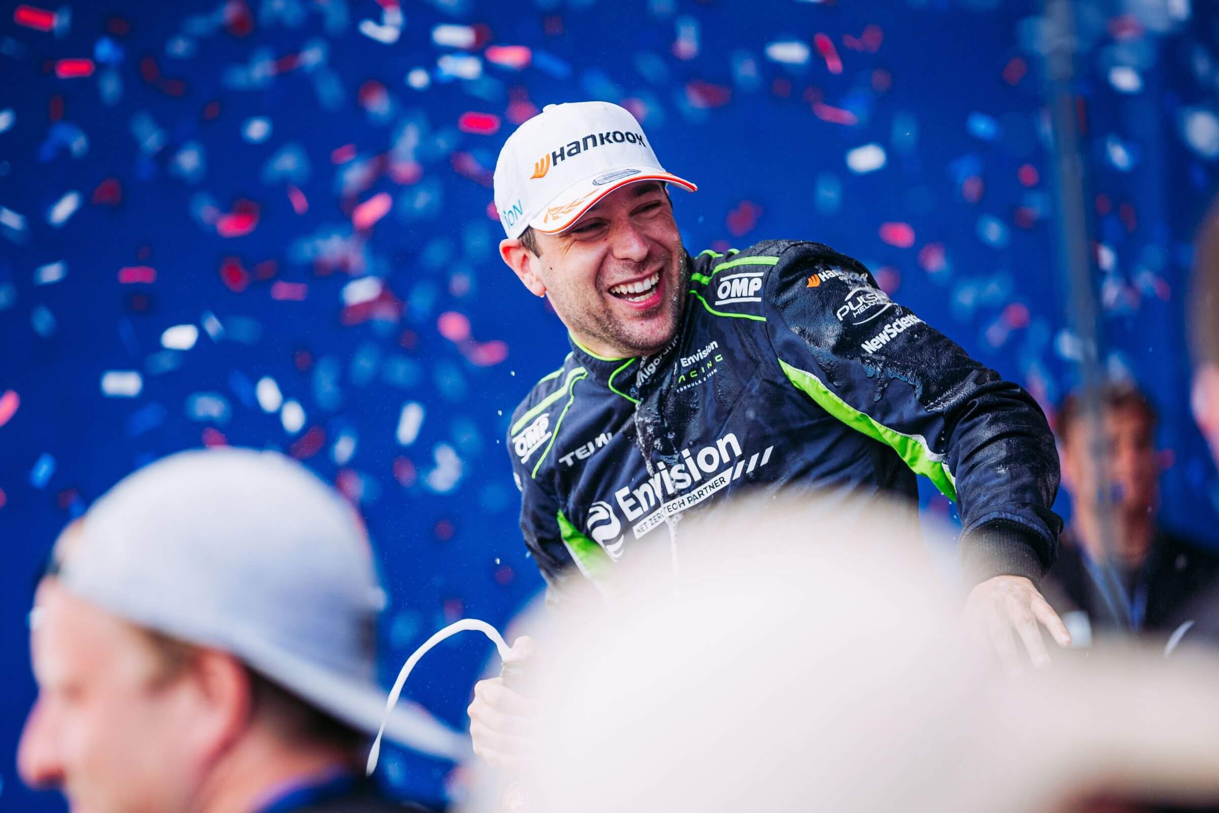 Robin-Frijns-on-podium-in-Portland